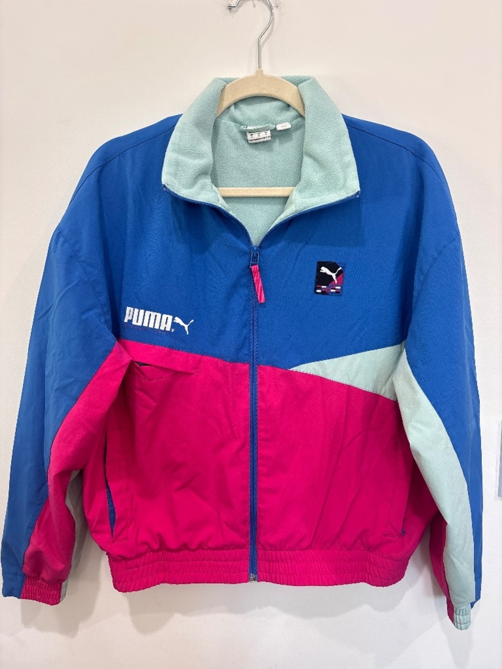 Vintage Style Puma International Winterized Colorblock Track Jacket Medium